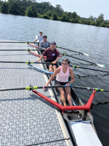 Lots of new vocabulary in rowing, but the smiles speak for themselves.